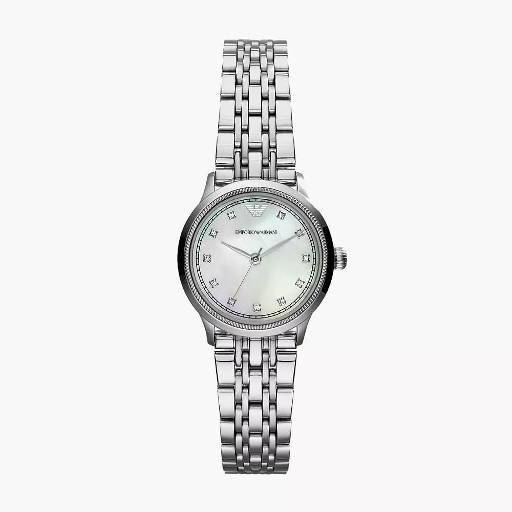 Emporio Armani Women's Three-Hand Stainless Steel Watch